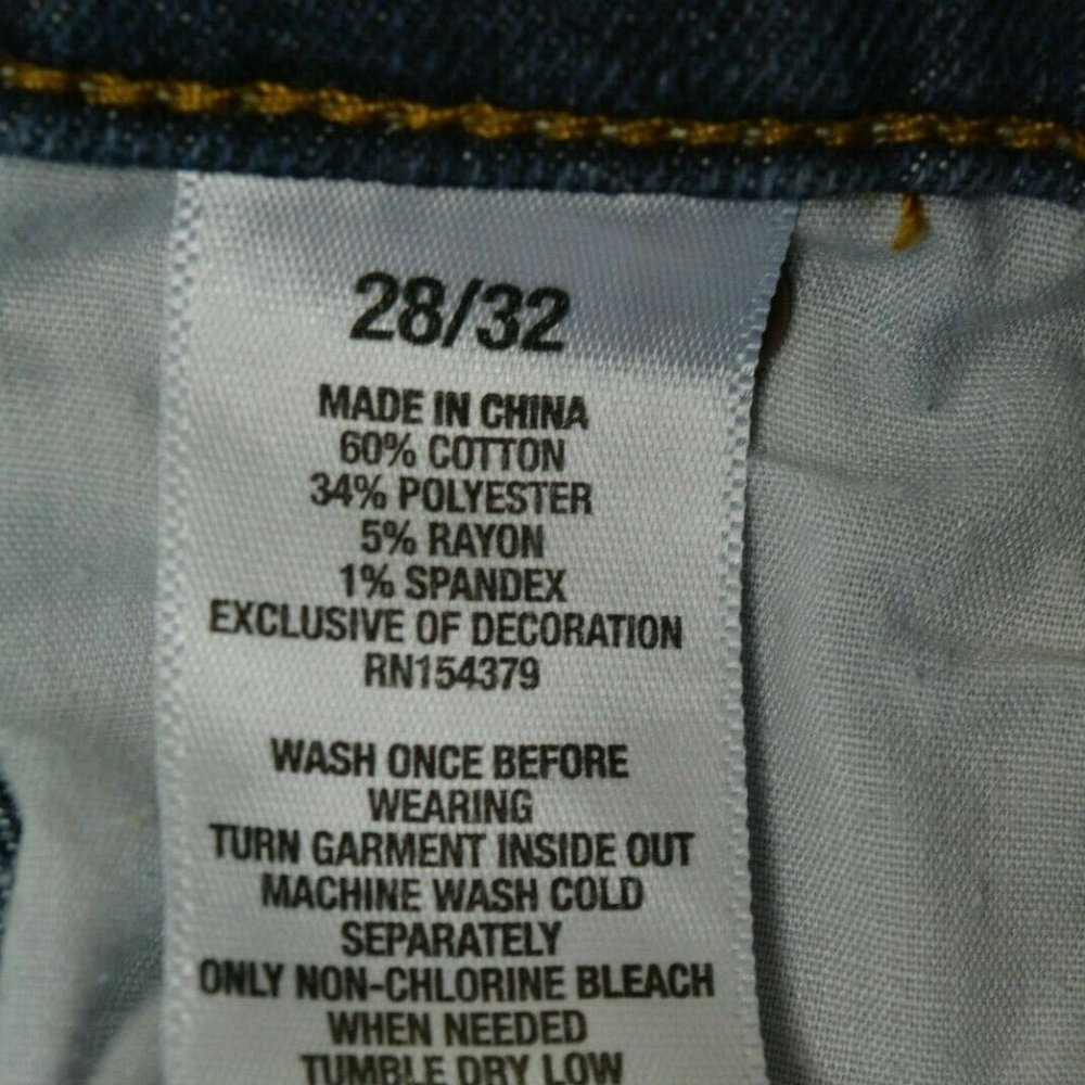 AEROPOSTALE Size 28 x 32‎ Mens SKINNY Leg LOW Rise DARK Wash Denim BLUE JEANS - Picture 6 of 10
